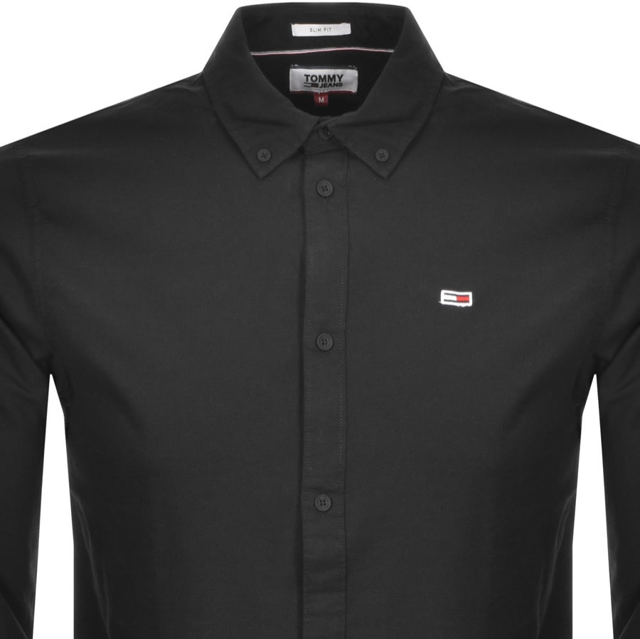Alternative Image for ProductTommy Jeans Long Sleeved Oxford Shirt Black2